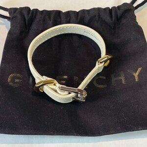 Givenchy White Leather Voyou Bracelet - NWOT